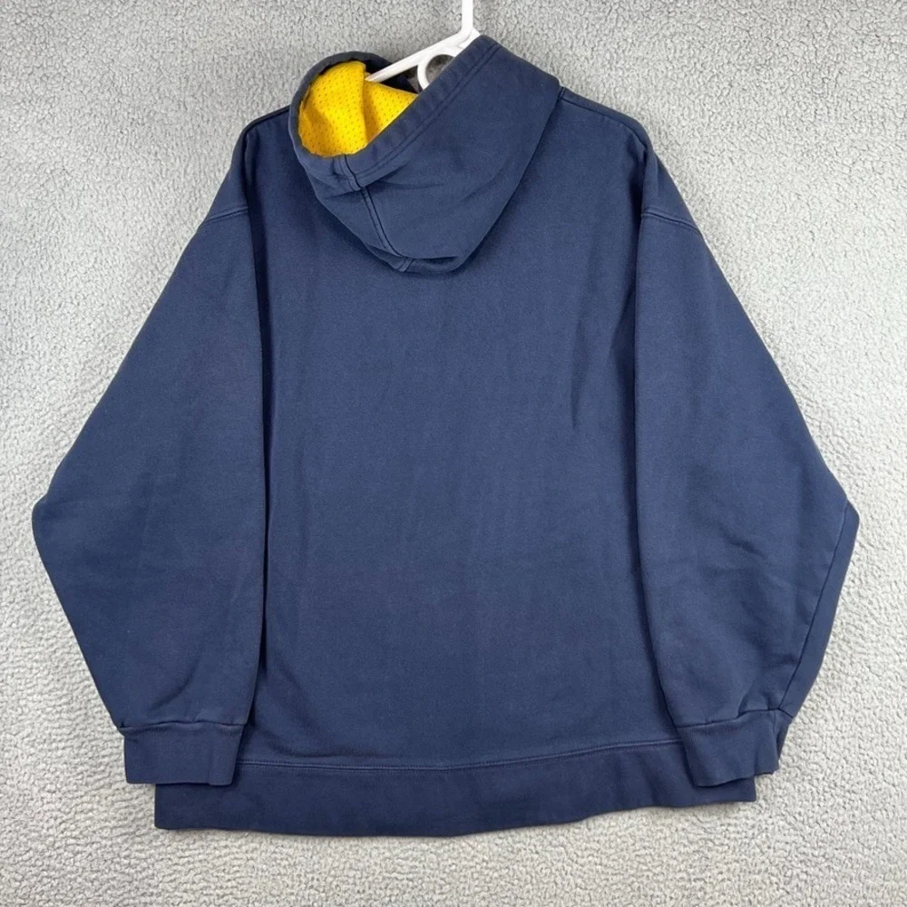 Vintage Nike Team Center Swoosh Hoodie Navy Blue Marquette Golden Eagles Mens L‎